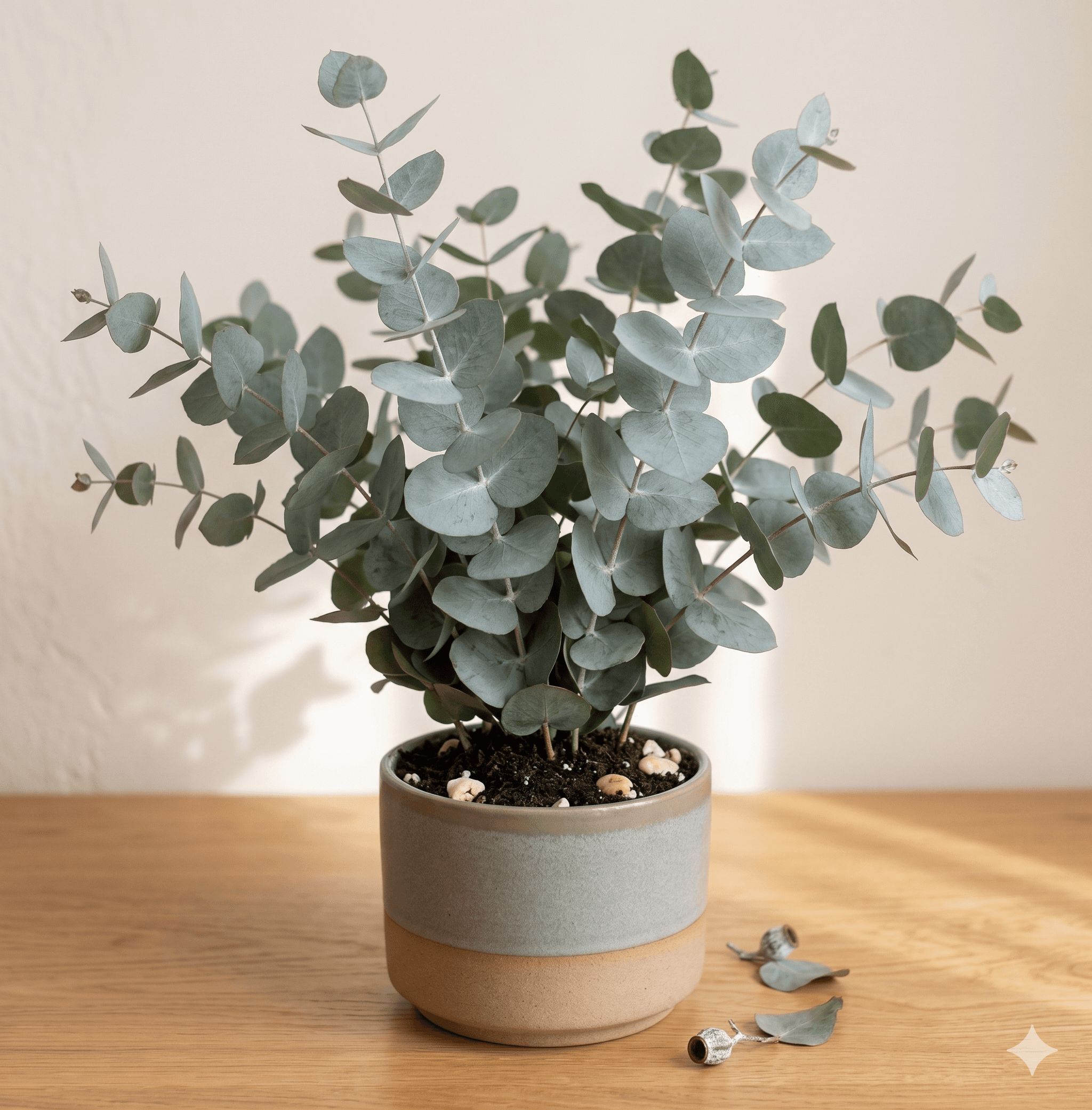 Eucalyptus cinerea silver-blue decorative branches