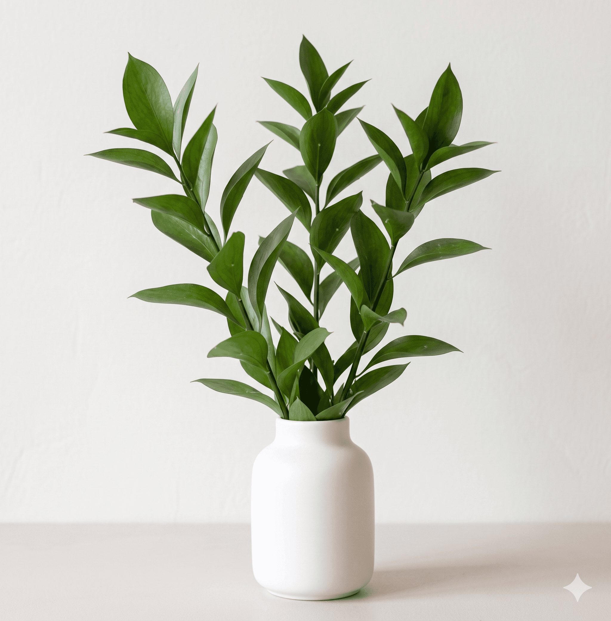 Ruscus aculeatus deep green decorative foliage